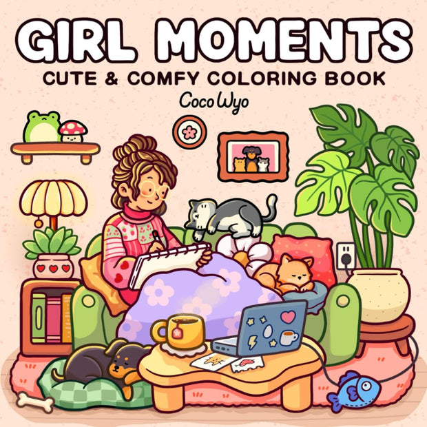 Cozy Friends: Coloring Book for Adults and Teens Featuring Super Cute Animal Characters with Easy and Simple Designs for Relaxation