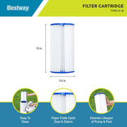 ** Bestway Flowclear Filter Pump Cartridge Twin Pack - Keep Your Pool Water Clean and Clear****