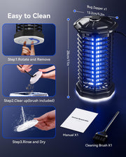 "Ultimate Bug Zapper Outdoor Fly Killer - Mosquito Trap Lamp Waterproof for Garden and Camping"