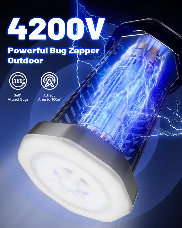 "Ultimate Bug Zapper Outdoor Fly Killer - Mosquito Trap Lamp Waterproof for Garden and Camping"