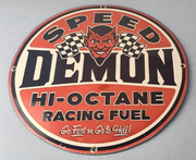 Vintage Retro Round Speed Demon Colt Boston Maine Coca-Cola Chrysler Marlin BMW Ford Glock Aviation Budweiser Decorative Metal Sign