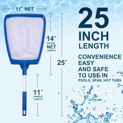 ** POOLAZA Hot Tub Skimmer Net Handheld - Professional Pool, Spa, Pond Skimmer Net with Aluminum Pole Handle****