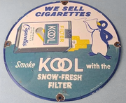 Vintage Round Lion Kool Dick Tracy Motor Oils Decorative Metal Sign