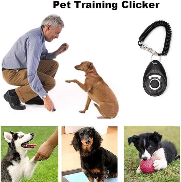 Pet Training Clicker Puppy Dog Training Snack Bag Built-In Poop Bag Dispenser Zi