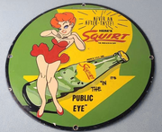 Vintage Retro Round Datsun Rocket Dr. Pepper Squirt Boeing Rat Fink Colt Kiwi Polish Marvel Decorative Metal Sign