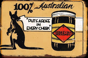 AUSTRALIAN VEGEMITE Rustic Look Vintage Tin Metal Sign Man Cave, Shed-Garage and Bar