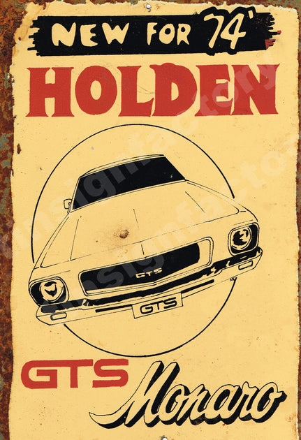 74 Holden Gts Look Vintage Tin Metal Sign Man Cave Shed Garage And Bar