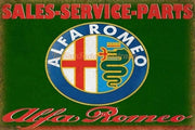 ALFA ROMEO SALES SERVICE PARTS Rustic Retro/Vintage  Home Garage Wall Cafe Resto or Bar Tin Metal Sign