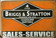 BRIGGS and Rustic Look Vintage Tin Metal Sign Man Cave, Shed-Garage and Bar