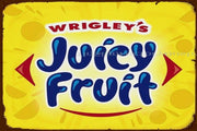 WRIGLEY'S JUICY FRUIT Rustic Retro/Vintage Home Garage Wall Café Resto or Bar Tin Metal Sign