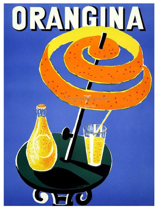 ORANGINA Retro/Vintage Metal Plaque Sign Style Man Cave Garage