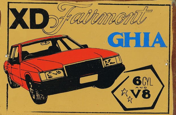 XD Fairmont Ghia metal sign 20 x 30 cm free postage - TinSignFactoryAustralia