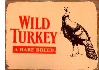 Wild Turkey, A Rare Breed tin metal sign MAN CAVE brand new