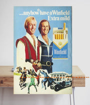 WINFIELD BLUE PAUL HOGAN Heavy Duty Perfect Hot Rod Bar Man Cave Tin Metal Sign