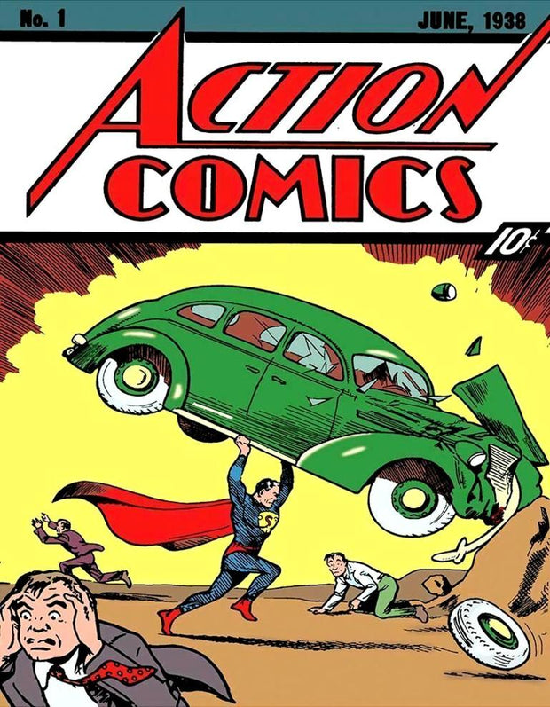 1938 ACTION COMICS Retro/Vintage Metal Plaque Sign Style Man Cave Garage