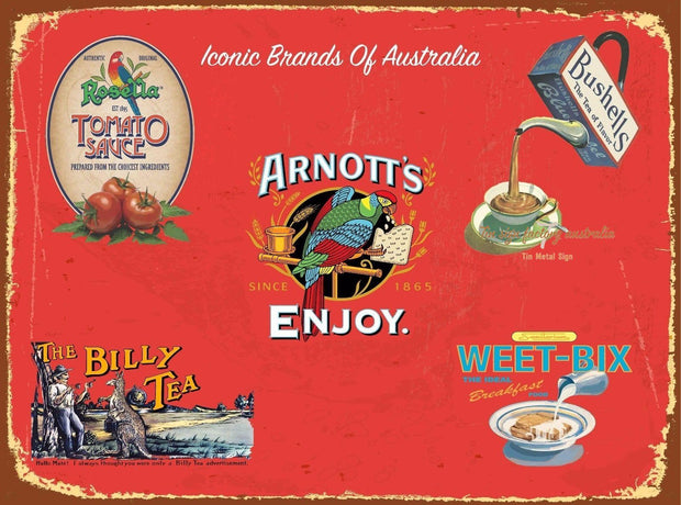 ARNOTTS- ICONIC AUSTRALIA BRAND Rustic Look Vintage Tin Metal Sign Man Cave, Shed-Garage, and Bar