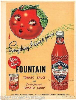FOUNTAIN SAUCE Rustic Look Vintage Tin Metal Sign Man Cave, Shed-Garage and Bar
