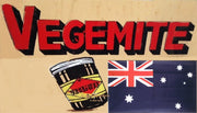VEGEMITE IN AUSSIE FLAG Rustic Look Vintage Tin Metal Sign Man Cave, Shed-Garage and Bar