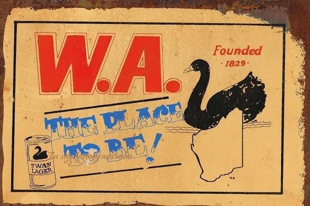 W.A. FOUNDED 1829 Rustic Look Vintage Tin Metal Sign Man Cave, Shed-Garage and Bar